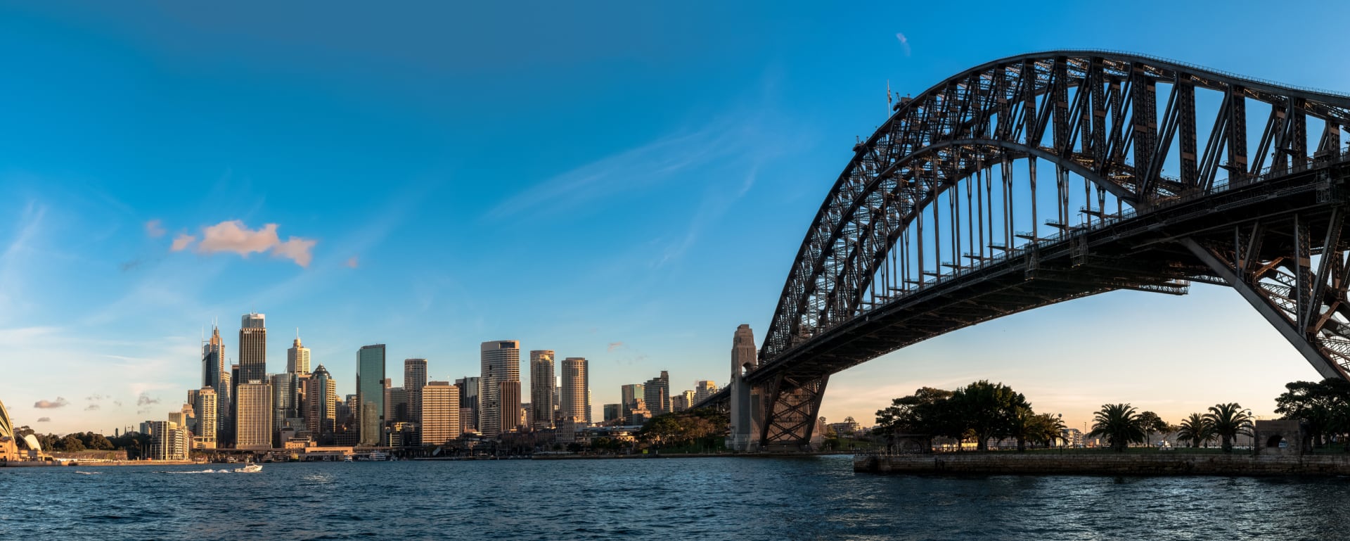 Panoramic shot of Sydney harbour-bridge